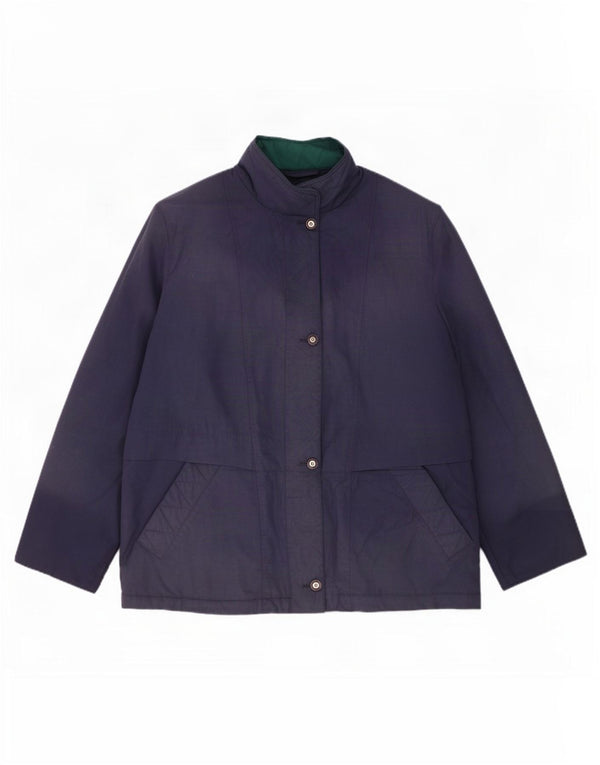 Jachetă de vânt cu glugă pentru femei Marks & Spencer UK 20 2XL Bleumarin
