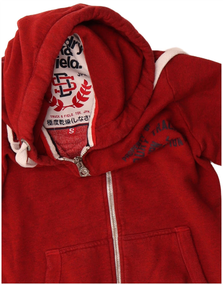 Pulover pentru bărbați Superdry Graphic Zip Hoodie Bumbac roșu mic