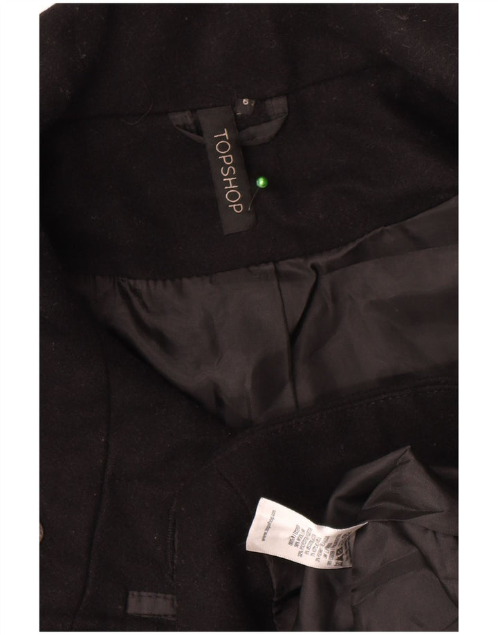 Palton supradimensionat pentru femei Topshop UK 6 XS poliester negru