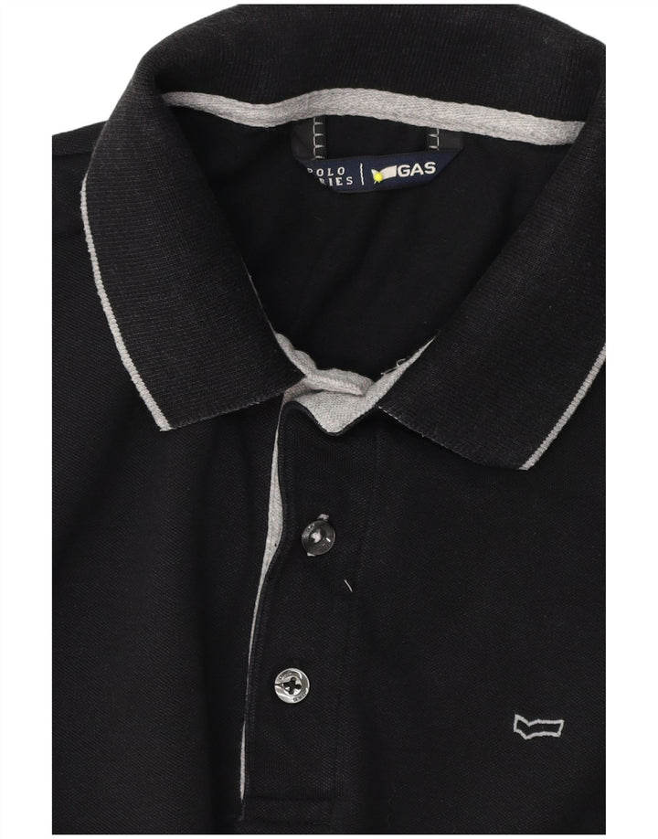Tricou polo pentru bărbați Gas Medium Negru