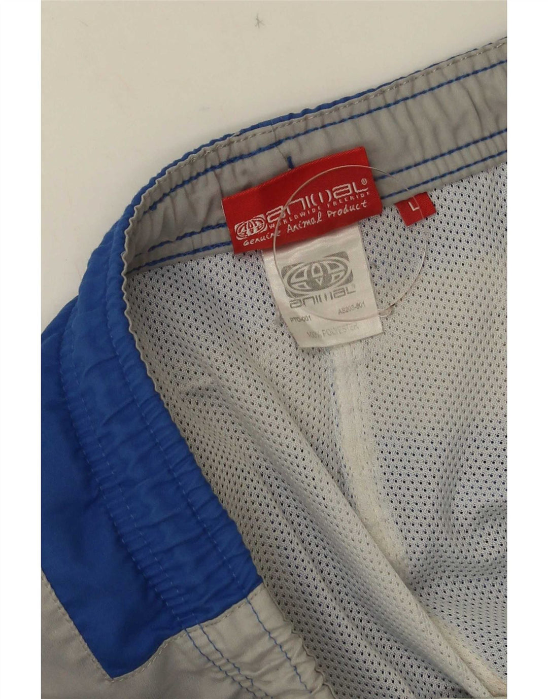 Pantaloni scurți de înot cu grafic pentru bărbați Animal, mari, albastru, poliester color bloc