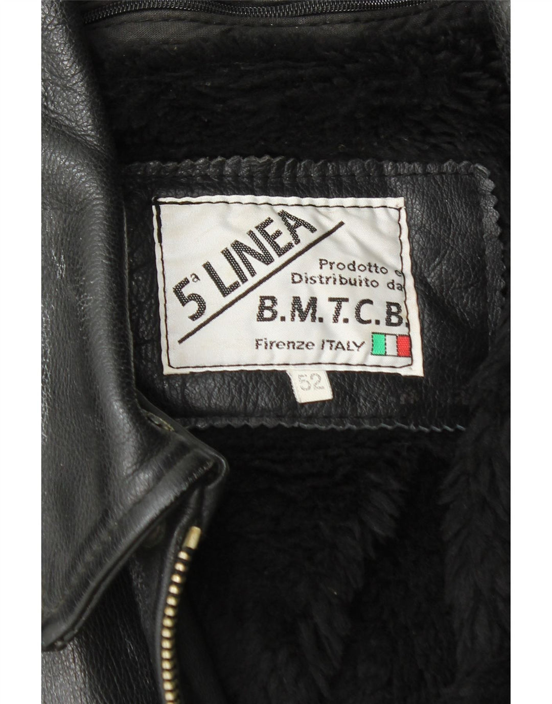 Jachetă militară din piele vintage pentru bărbați IT 52 XL din piele neagră