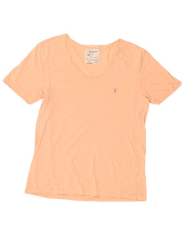 Tricou pentru femei All Saints Top UK 16 mare bumbac roz
