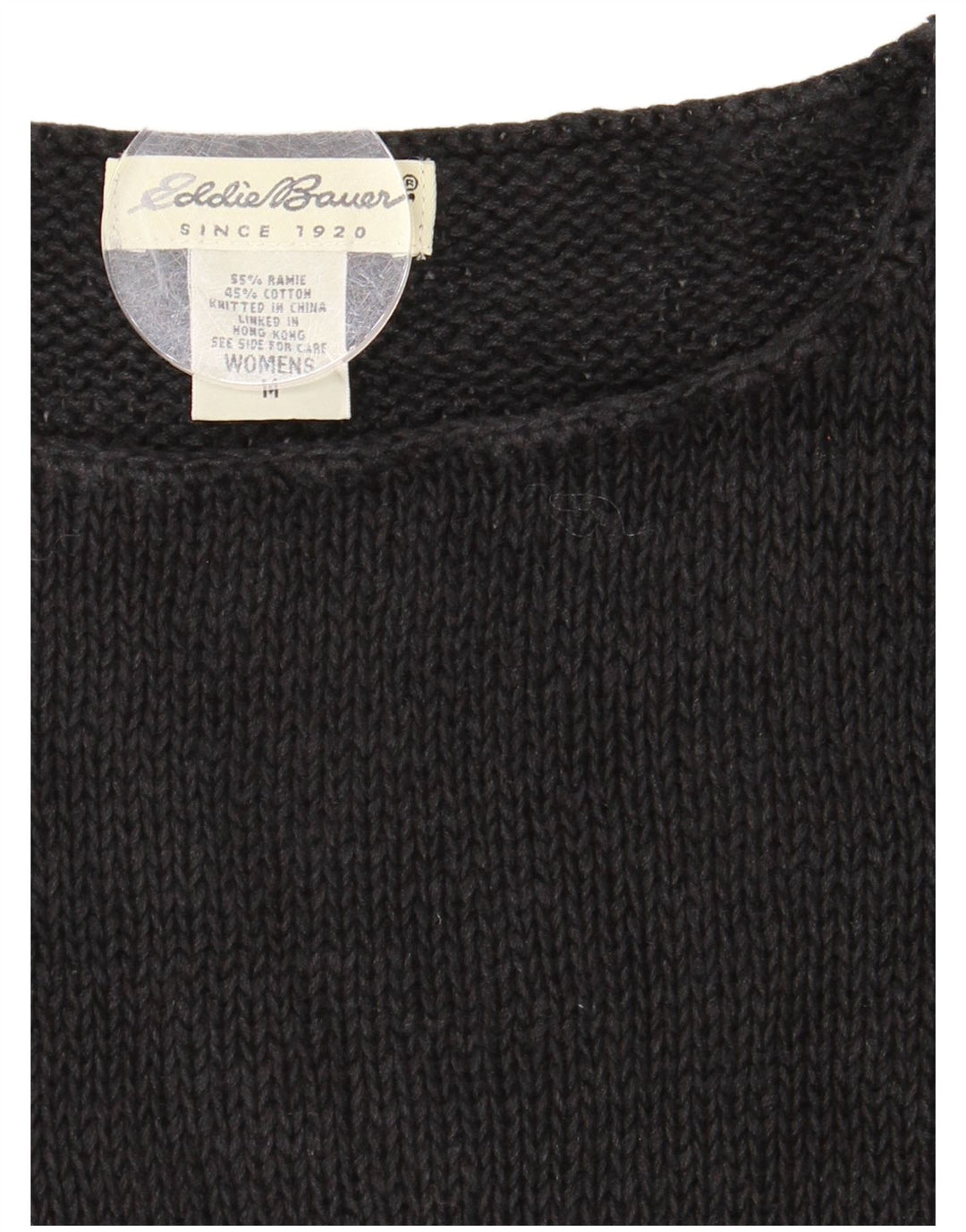 Eddie Bauer Pulover cu gât de barcă pentru femei UK 12 Medium Negru