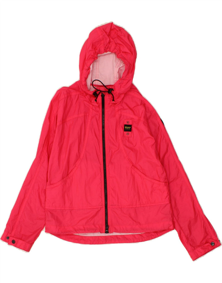 BLAUER Girls Hooded Rain Jacket 9-10 Years Pink Polyamide Vintage Blauer and Second-Hand Blauer from Messina Hembry 