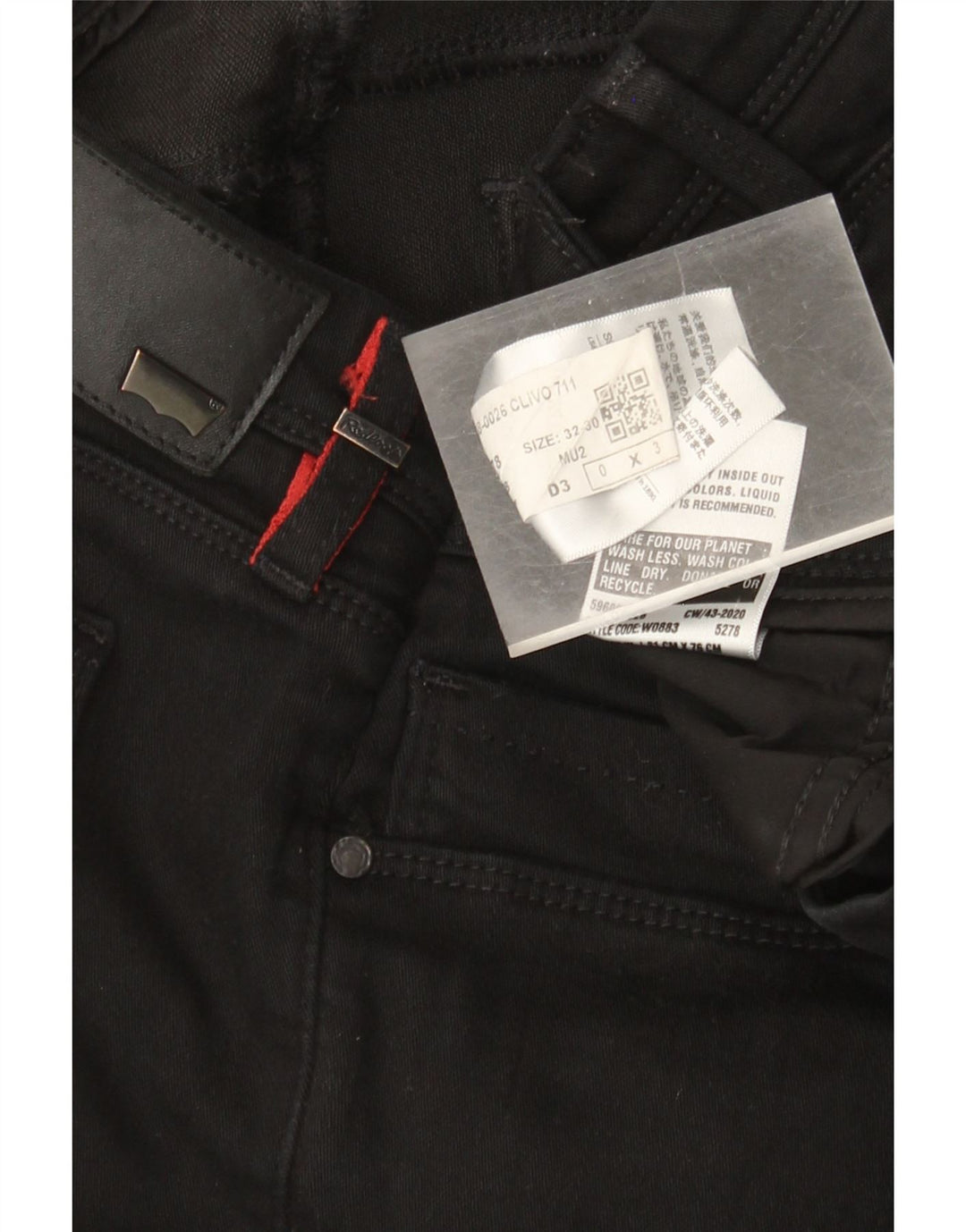 Blugi skinny Levi's 711 pentru femei W32 L30 bumbac negru