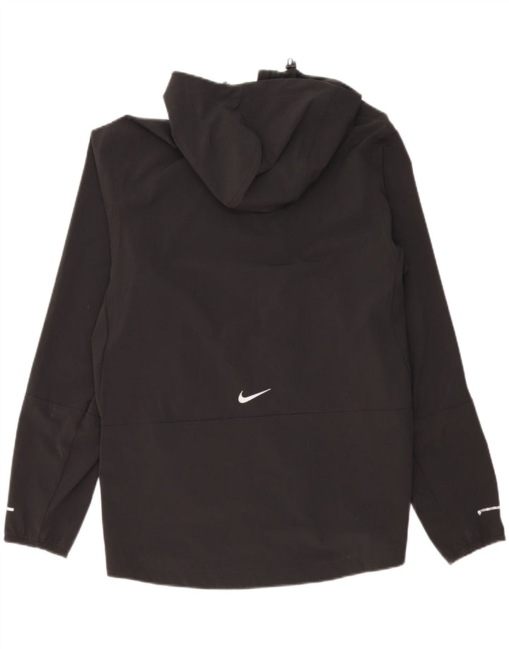 Jachetă de trening cu glugă grafică Nike pentru bărbați, poliester mare, negru