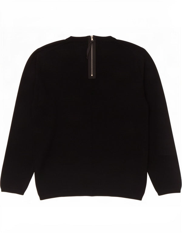Pulover pentru femei Zara, cu gât cu nasturi, UK 16, mare, negru