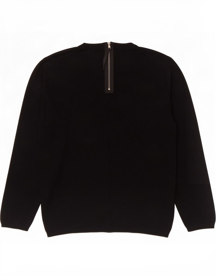 Pulover pentru femei Zara, cu gât cu nasturi, UK 16, mare, negru