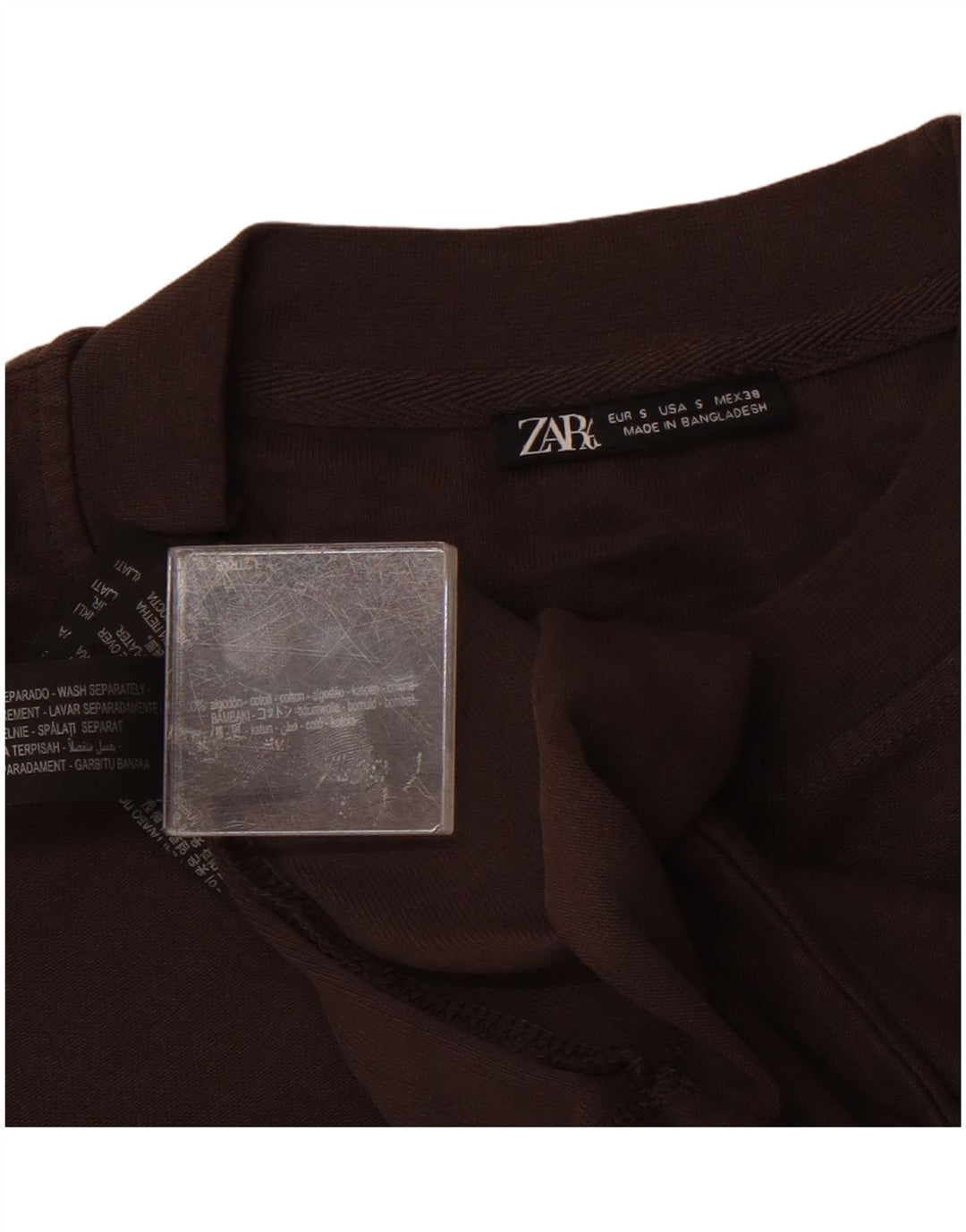 Tricou pentru bărbați Zara Top Mic Gri Bumbac