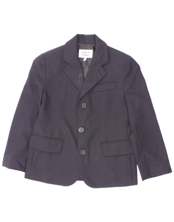 Armani Junior Jachetă Blazer 3 Nasturi Băieți 6-7 Ani Lână Bleumarin
