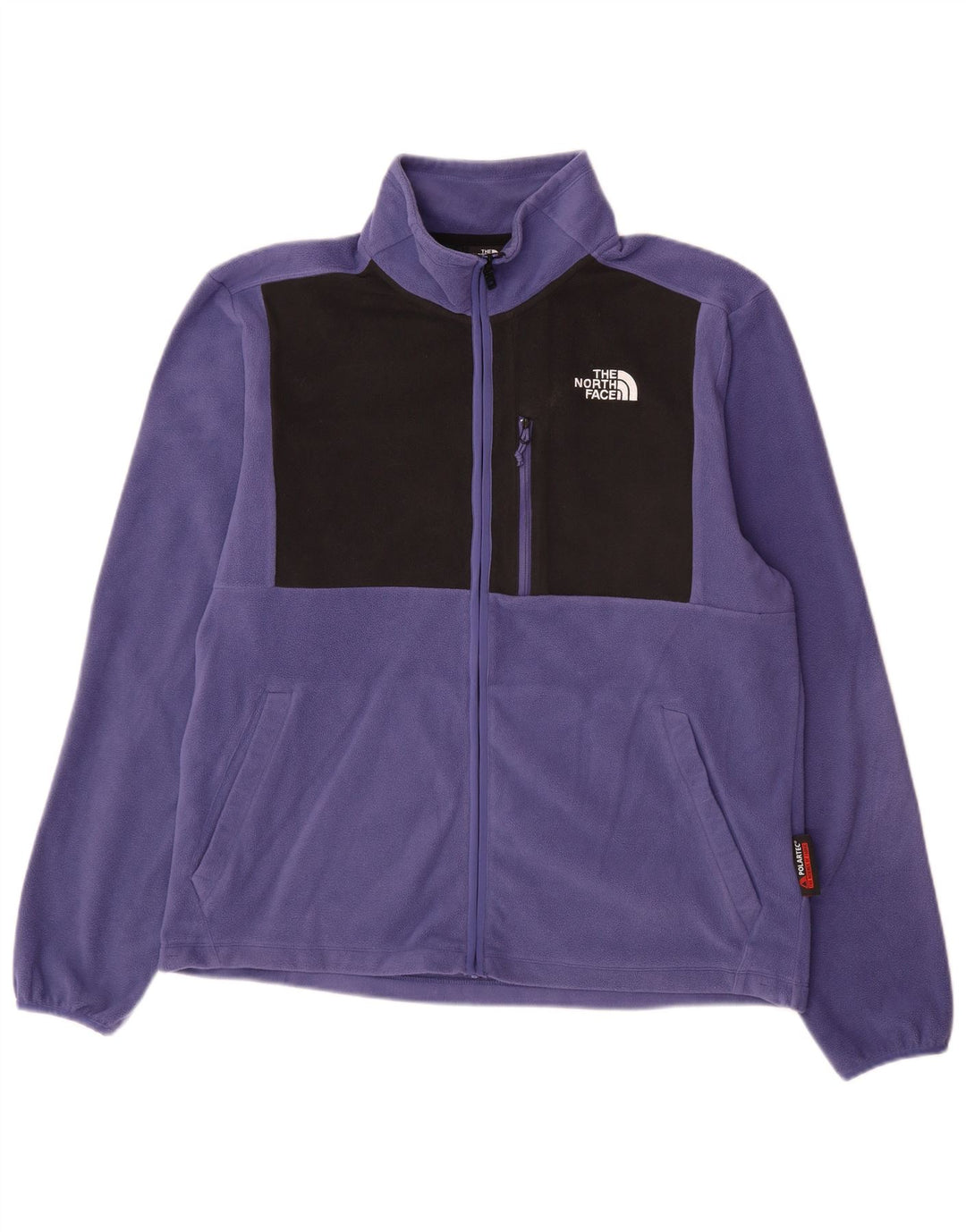 The North Face Mens Fleece Jacket UK 40 Large Purple Colourblock Poliester