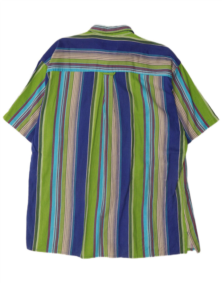 Camasa cu maneca scurta pentru barbati VINTAGE, bumbac cu dungi multicolore