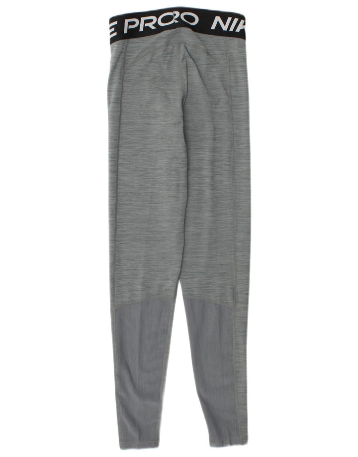 Leggings NIKE Dri Fit Graphic pentru femei UK 4 XS poliester cu pături gri