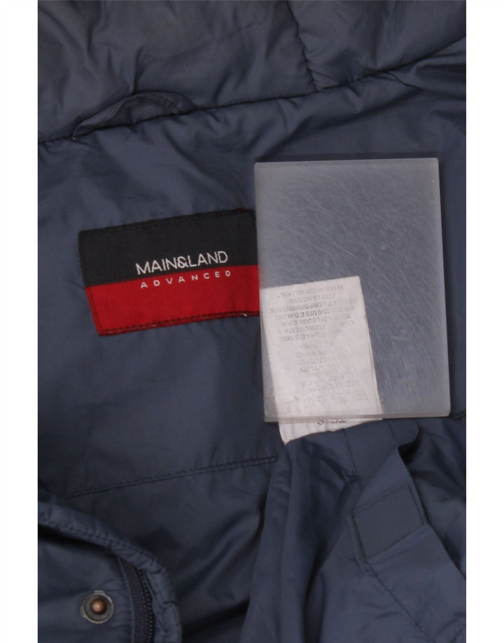 VINTAGE Palton căptușit cu glugă pentru bărbați, cu formă largi, UK 36 Nylon, albastru mic