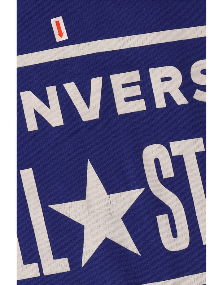 Pulover pentru bărbați CONVERSE Graphic Hoodie Pulover mare, albastru, bumbac