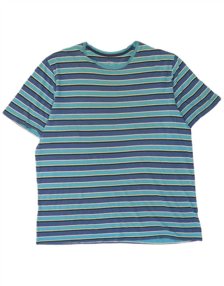 Tricou pentru bărbați Marks & Spencer Top Medium Blue Striped