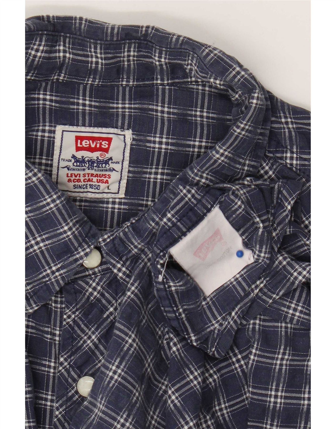 Cămașă pentru bărbați Levi's, mare, albastru bleumarin din bumbac