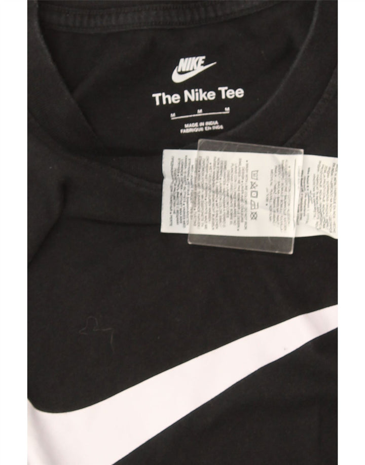 Tricou grafic Nike pentru bărbați Top mediu negru bumbac
