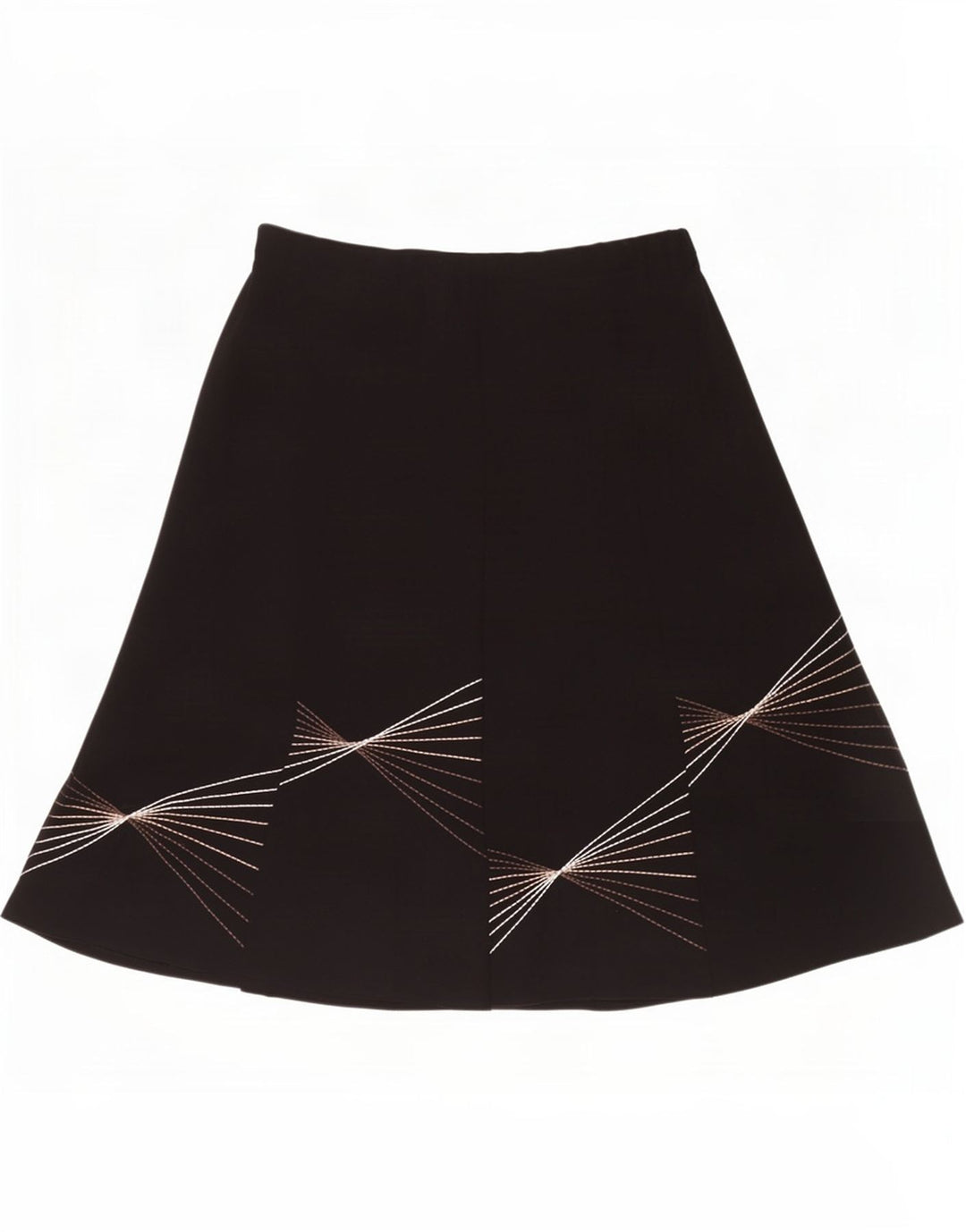 Fusta A-Line pentru femei Marks & Spencer, cu model abstract, UK 16 Large W40 Black