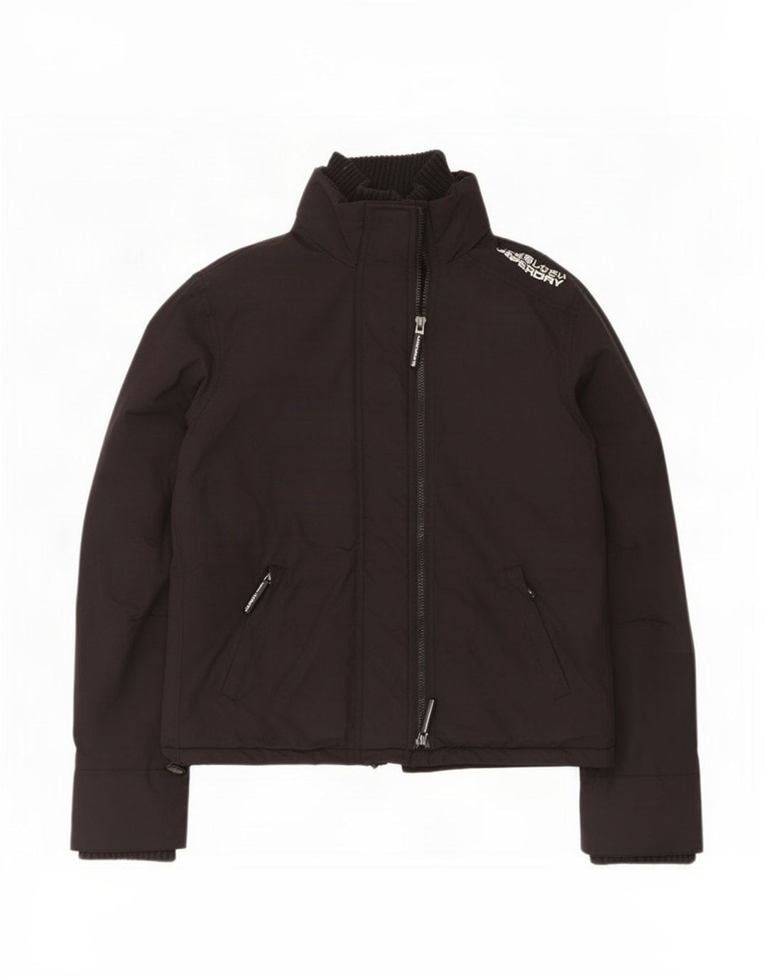 Jachetă de ploaie Superdry pentru femei UK 18 XL, nailon negru