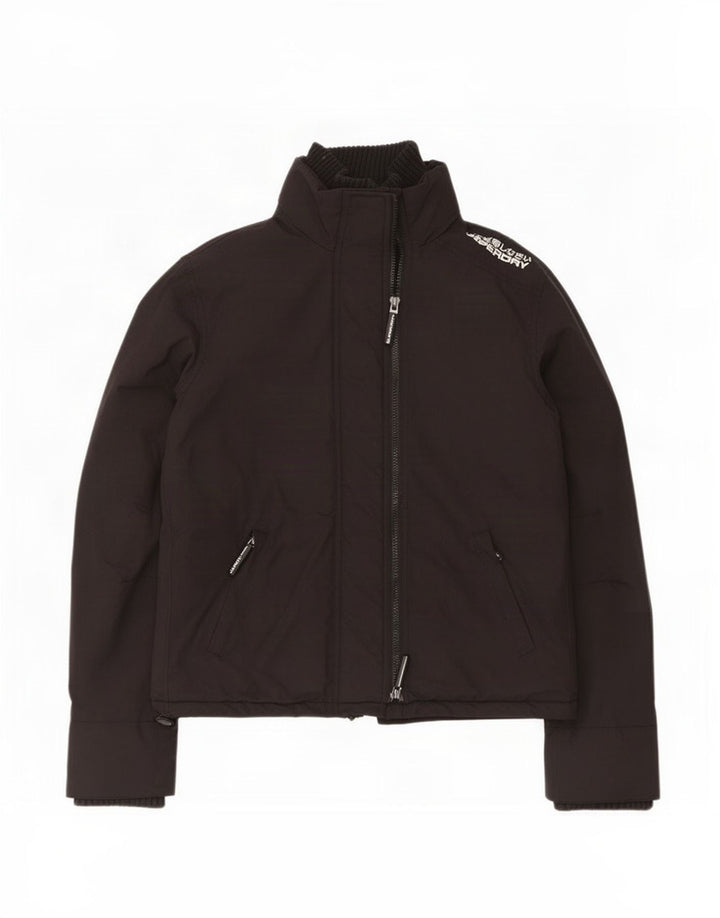 Jachetă de ploaie Superdry pentru femei UK 18 XL, nailon negru