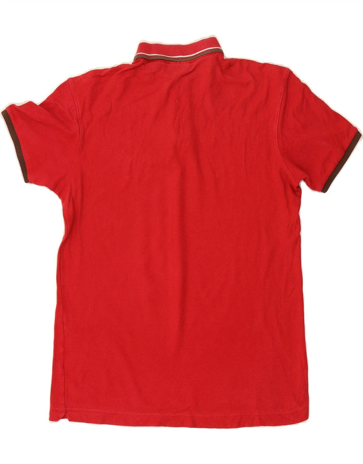 FILA Mens Polo Shirt Medium Red Cotton Vintage Fila and Second-Hand Fila from Messina Hembry 