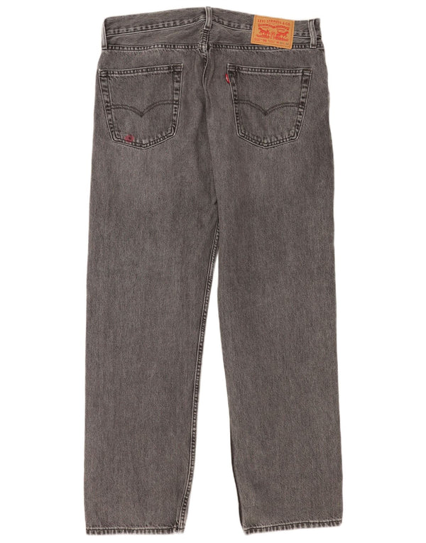 Blugi drepti pentru bărbați Levi's 555, cu ajustare relaxată, W34 L32, bumbac gri