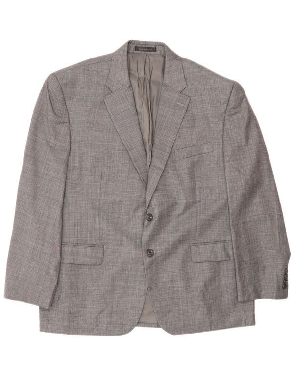 Jachetă Blazer pentru bărbați Chaps cu 2 nasturi UK 44 2XL Lână gri