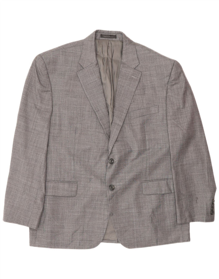Jachetă Blazer pentru bărbați Chaps cu 2 nasturi UK 44 2XL Lână gri