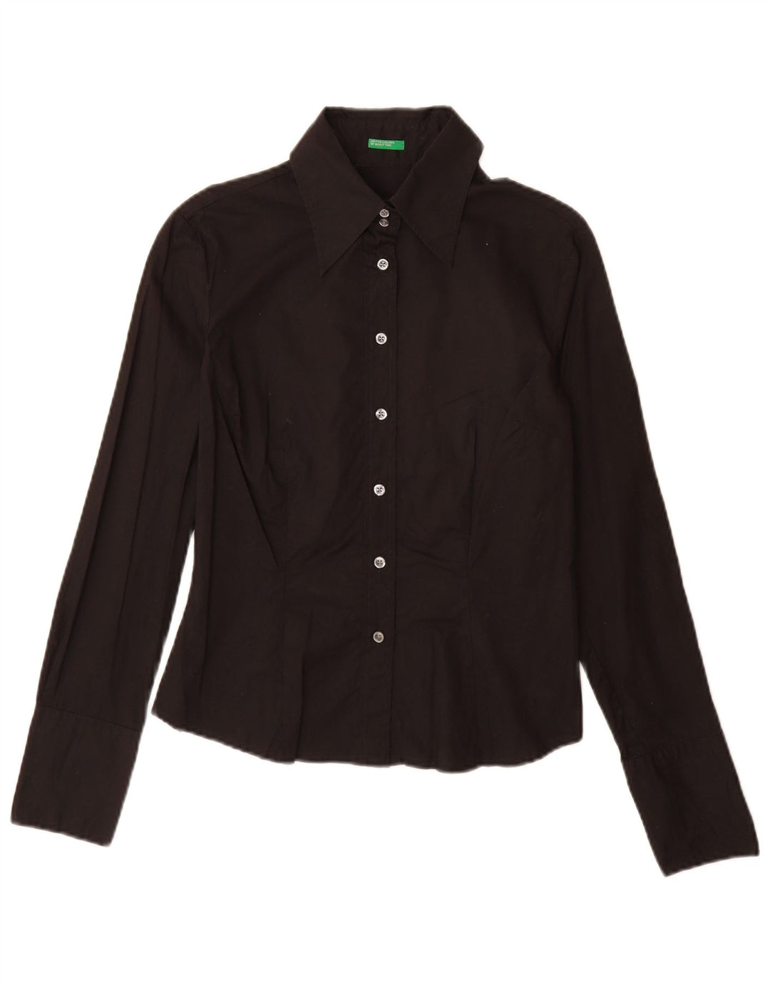 Cămașă Benetton pentru femei UK 14 Medium Black Bumbac