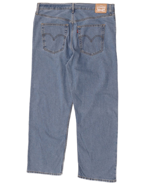 Levi's Mens Straight Jeans W34 L28 Blue Cotton