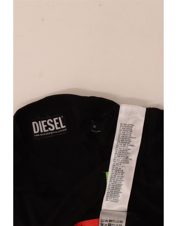 Tricou grafic pentru bărbați Diesel Top mic, negru, bumbac