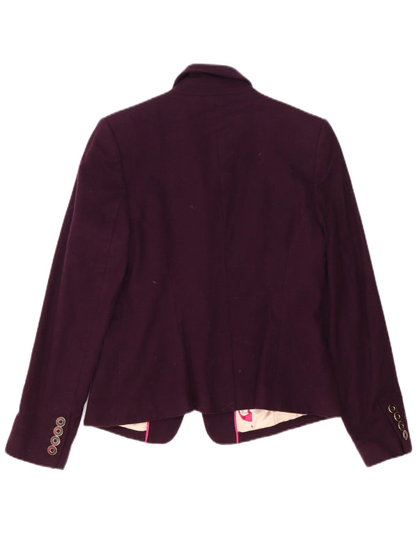 Jachetă Ted Baker pentru femei, cu 1 nasture, mărimea 3, lână violet mediu