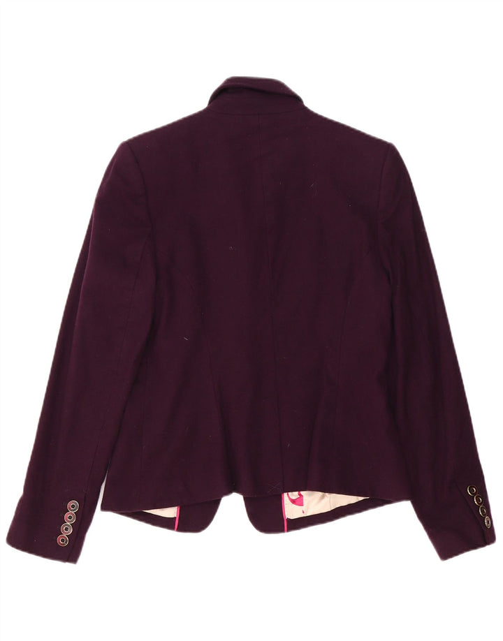 Jachetă Ted Baker pentru femei, cu 1 nasture, mărimea 3, lână violet mediu