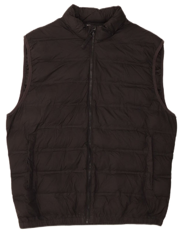 Gilet căptușit pentru femei Zara UK 16, mare, negru, poliester