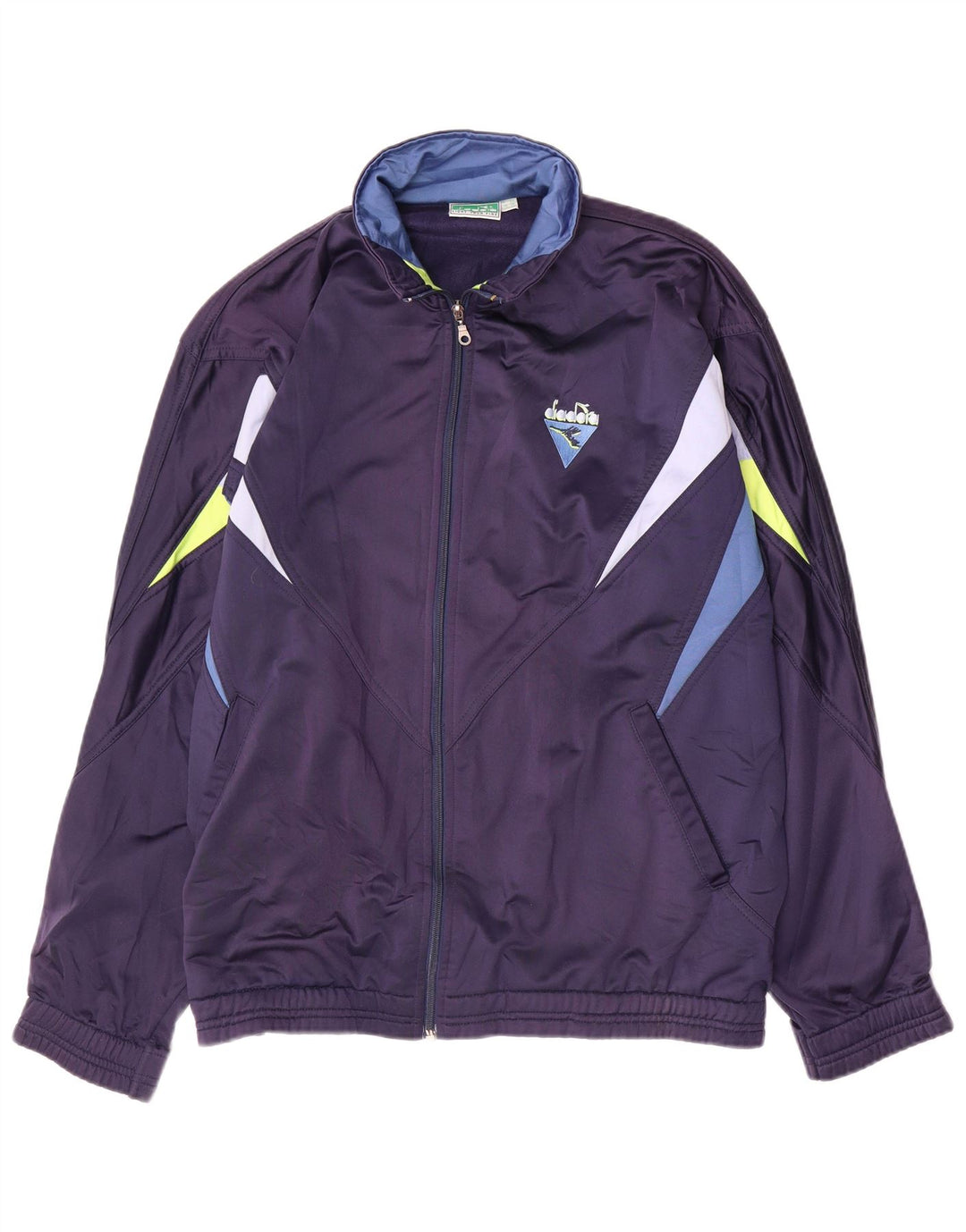 Jachetă de trening pentru bărbați DIADORA UK 46 XL, albastru bleumarin, poliester color bloc
