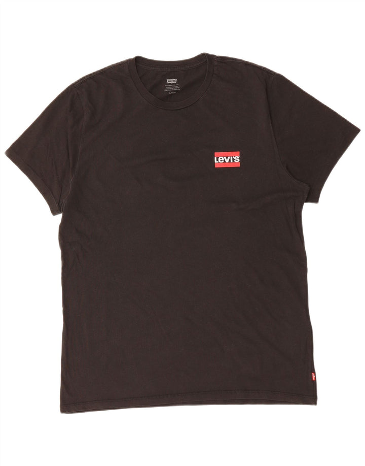LEVI'S Mens T-Shirt Top XL Black Cotton
