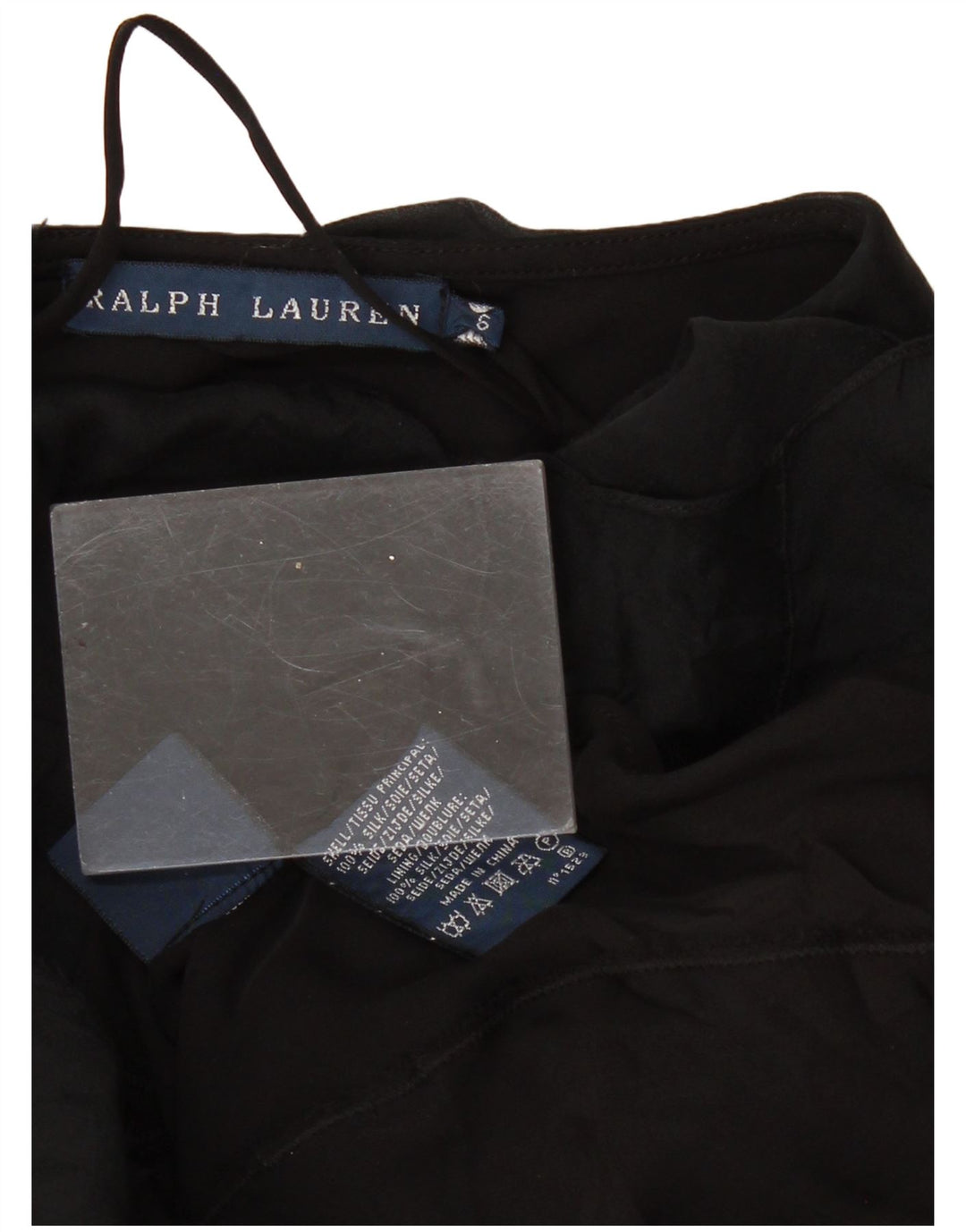 Fusta asimetrică pentru femei RALPH LAUREN US 6 Medium W28 Mătase neagră