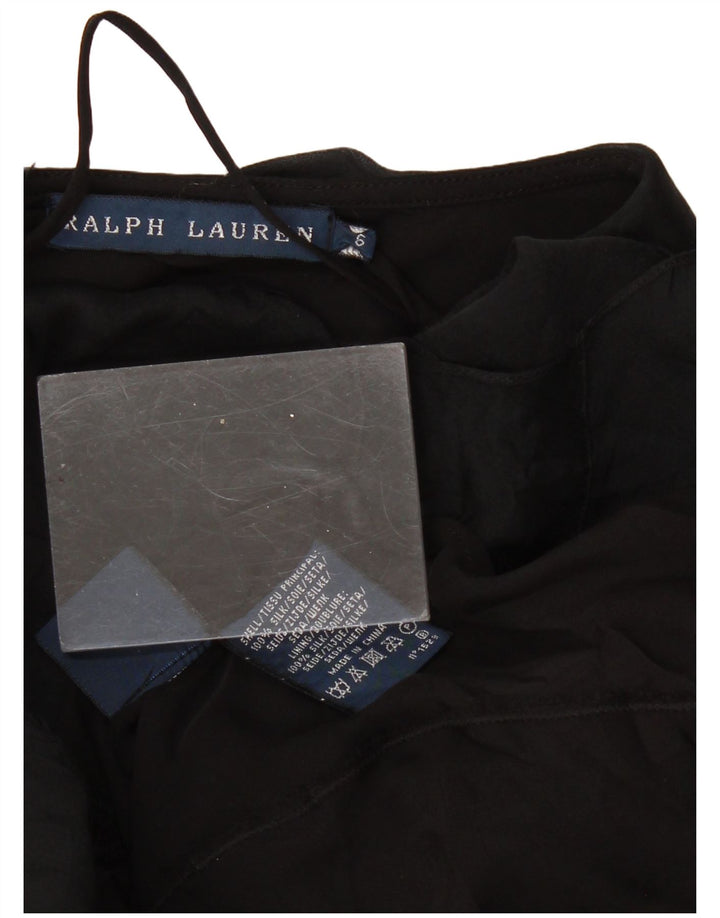 Fusta asimetrică pentru femei RALPH LAUREN US 6 Medium W28 Mătase neagră