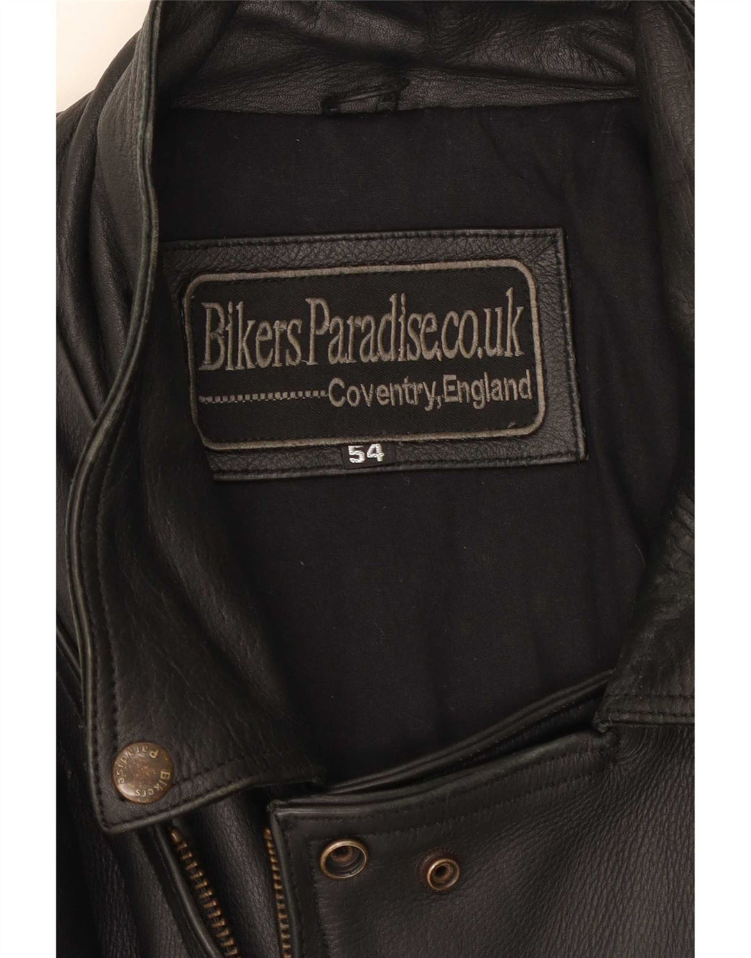 Bikers Paradise Jachetă Biker din piele pentru bărbați EU 54 2XL Negru