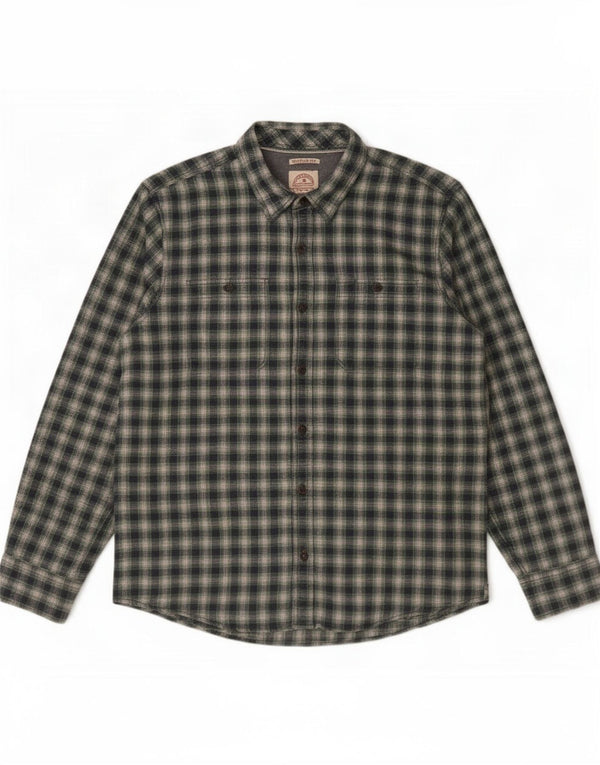 Cămașă de flanel pentru bărbați Fat Face, XL, verde, cu carouri