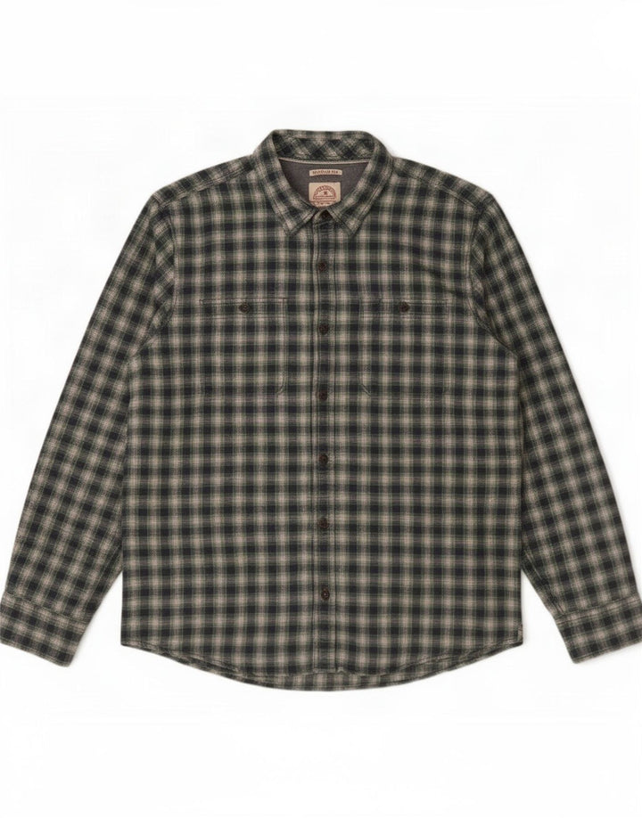 Cămașă de flanel pentru bărbați Fat Face, XL, verde, cu carouri