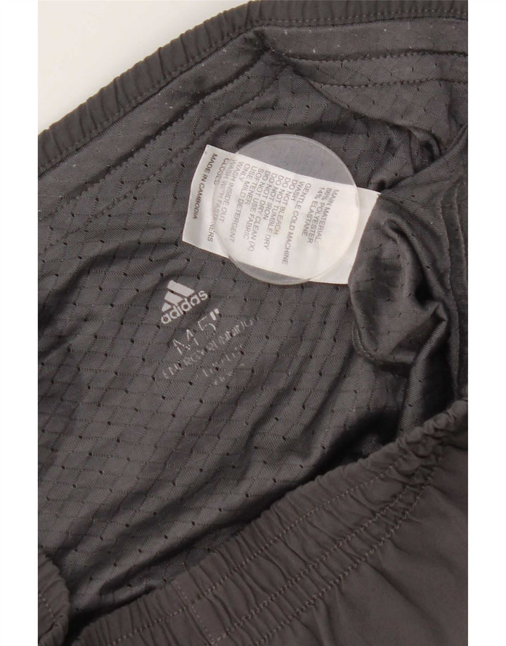 Pantaloni scurți sport Adidas pentru bărbați, poliester cu pete medii, gri