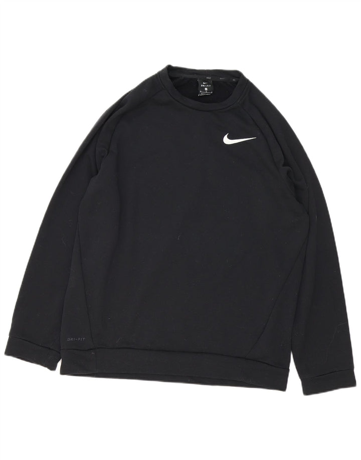 Pulover Nike Dri Fit pentru bărbați, poliester mediu negru
