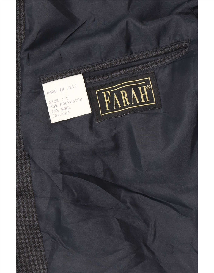 Jachetă Farah pentru bărbați, cu 2 nasturi, UK 40, lână mare, albastru, picior de gală