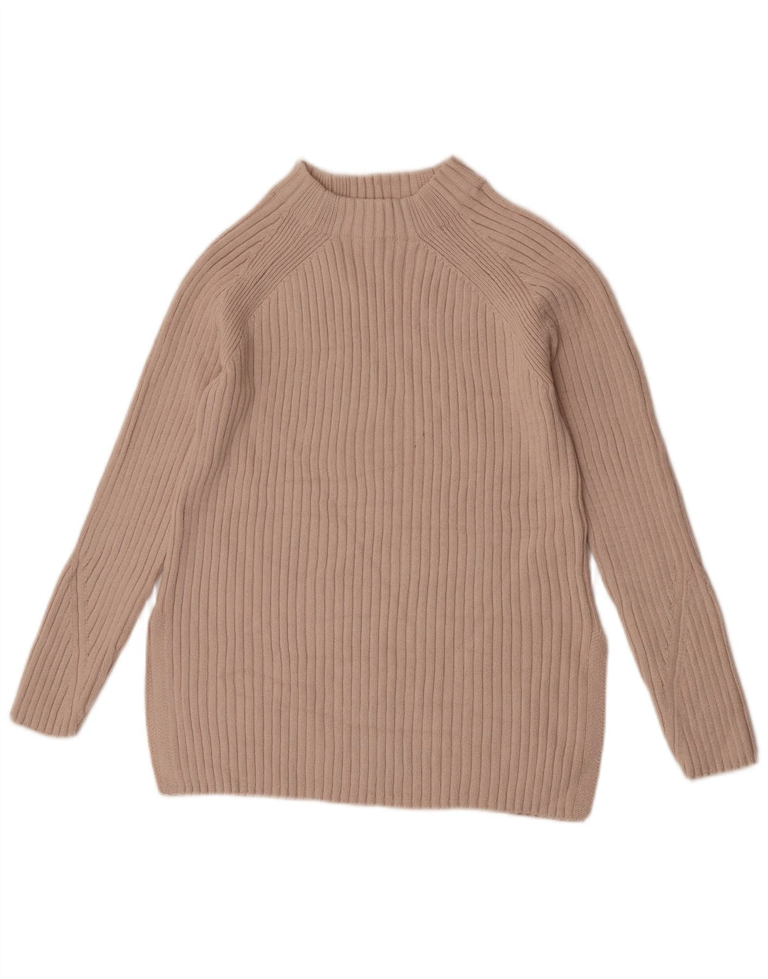 Pulover pentru femei Marks & Spencer cu gât țestoasă XS bumbac bej