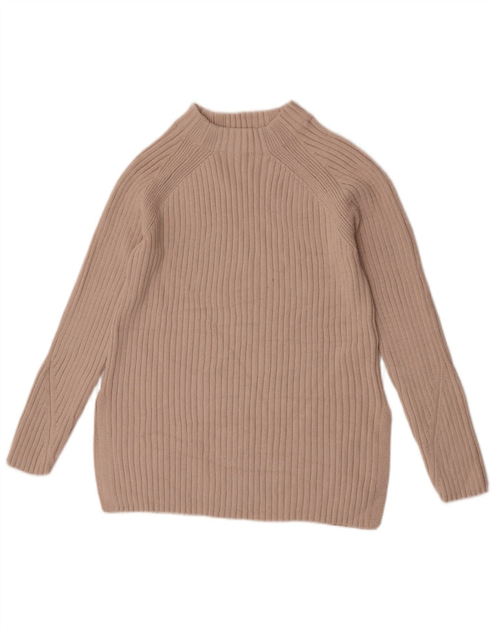 Pulover pentru femei Marks & Spencer cu gât țestoasă XS bumbac bej