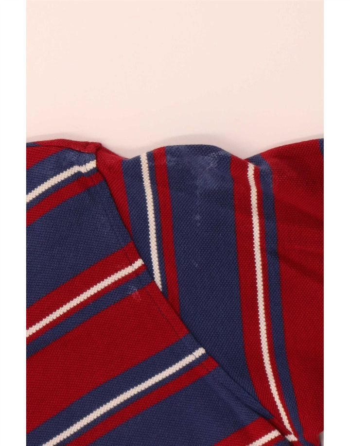 Tricou polo Tommy Hilfiger pentru bărbați, bumbac cu dungi roșii mici