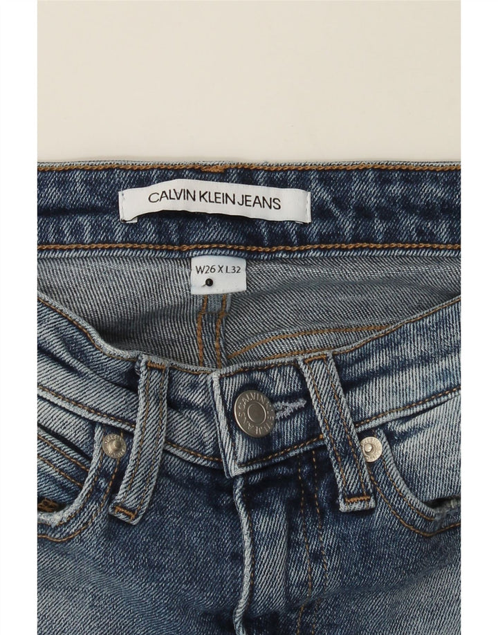 CALVIN KLEIN Womens Slim Jeans W26 L28 Blue Cotton Vintage Calvin Klein and Second-Hand Calvin Klein from Messina Hembry 